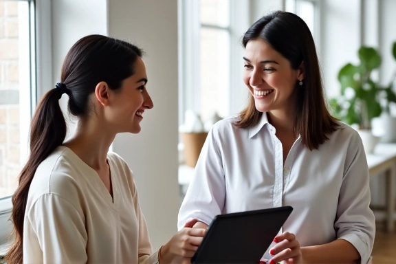 Donna che parla con un nutrizionista, simbolo di consulenza personalizzata